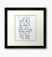 Good Ol' Days - The Office Framed Print