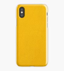 Yellow leather iPhone Case