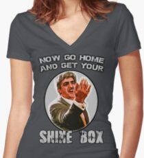 Shine Box Women's Fitted V-Neck T-Shirt