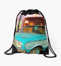 Old Blue Ford Drawstring Bag