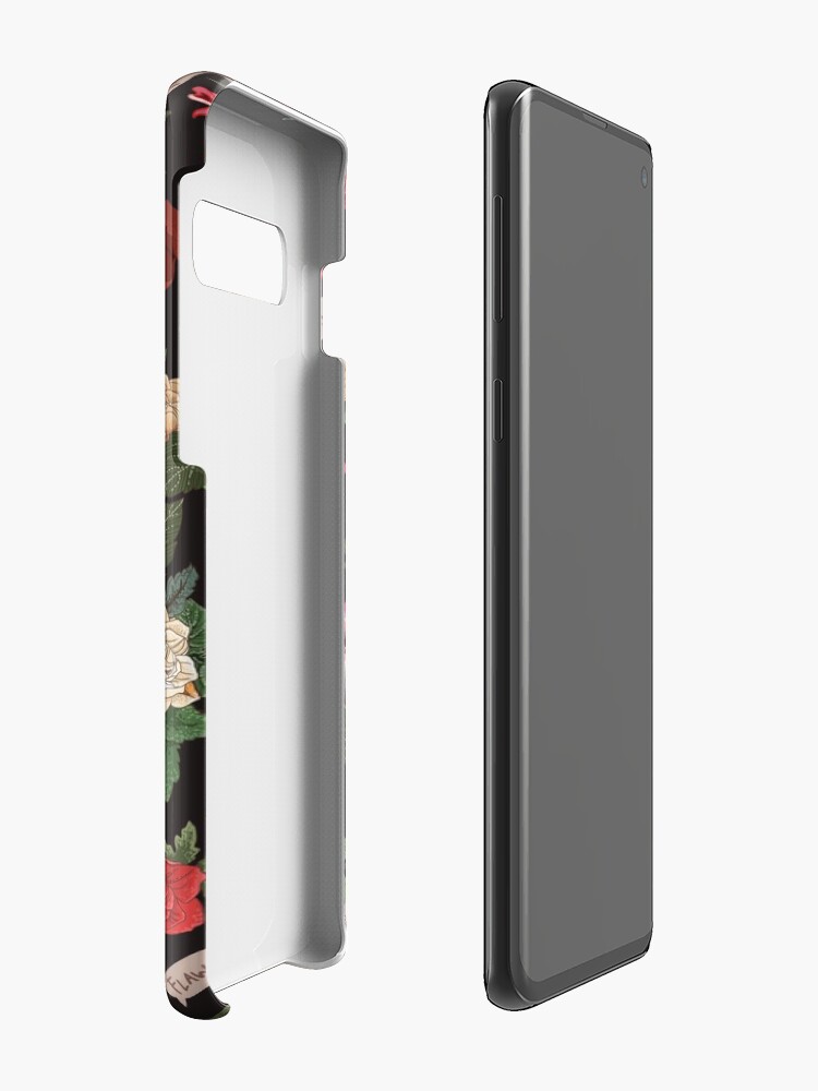 Alternate view of Opossum Floral Pattern (with text) Case & Skin for Samsung Galaxy