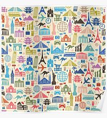 Icons of Travel Poster
