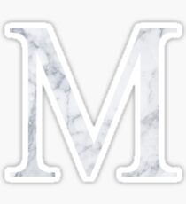 M Mu White Marble Sticker