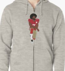 Colin Kaepernick kniend Hoodie mit Reißverschluss