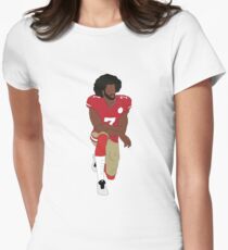 Colin Kaepernick Kneeling Women's Fitted T-Shirt