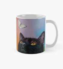 Black Cat Butterfly Mug