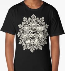 Anahata Seven Chakra Flower Mandala Long T-Shirt