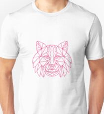 Lynx Bobcat Head Mono Line Unisex T-Shirt
