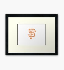 SF Giants Stained Framed Print