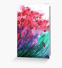 Flowers - Dancing Poppies Greeting Card
