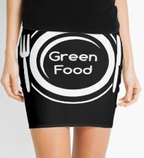 Green Food Vegetarian Plate Mini Skirt