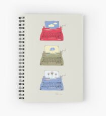 Typewriter on beige by Katie Spiral Notebook