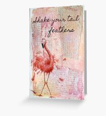 Flamingo feathers Greeting Card