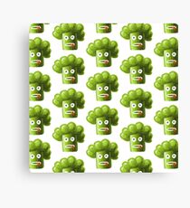 Funny Broccoli Pattern Canvas Print