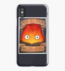 Howl's Moving Castle Illustration - CALCIFER (original) iPhone Case/Skin