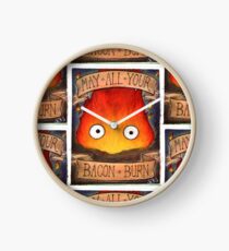 Howl's Moving Castle Illustration - CALCIFER (original) Clock