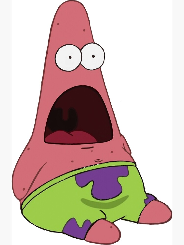  Surprised Patrick  Star  Poster by GNULinux Redbubble