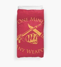 One Mind Any Weapon - US Marine Corps Martial Arts (MCMAP) - USMC Yellow/Red Duvet Cover