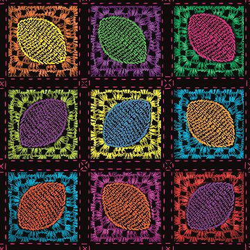 Artwork thumbnail, Colorful Neon Granny Square. by DeafAngel1080