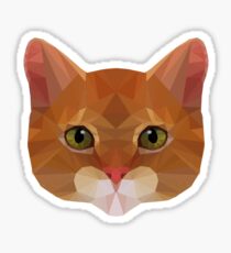 Pegatina Low-Poly Cat Geometric