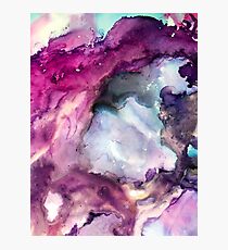 Lila Fusion - Mixed Media Painting Fotodruck