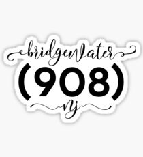 Bridgewater NJ 908 area code 08807 zip Sticker
