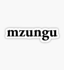 Mzungu Sticker