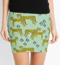 Cheetah safari nursery kids animal nature pattern print gifts Mini Skirt
