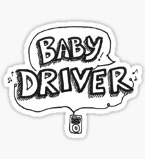 Baby Driver text logo Sticker