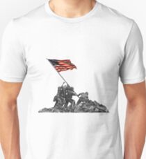 Soldiers Raising US Flag at Iwo Jima Unisex T-Shirt
