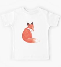 Watercolor Fox Kids Tee