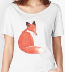 Watercolor Fox Women's Relaxed Fit T-Shirt