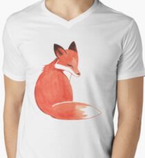 Watercolor Fox Men's V-Neck T-Shirt