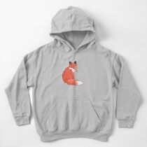 Watercolor Fox Kids Pullover Hoodie