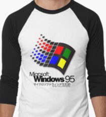 WINDOWS 95 (white/no clouds) Men's Baseball ¾ T-Shirt