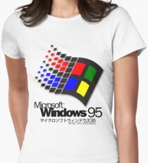 WINDOWS 95 (weiß / keine Wolken) Tailliertes T-Shirt für Frauen