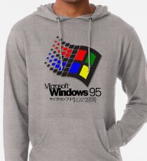 WINDOWS 95 (weiß / keine Wolken) Leichter Hoodie