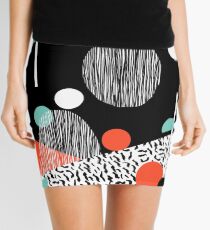 Mega Bulk - 80s style throwback retro pattern art memphis grid pattern minimalist 1980's Mini Skirt