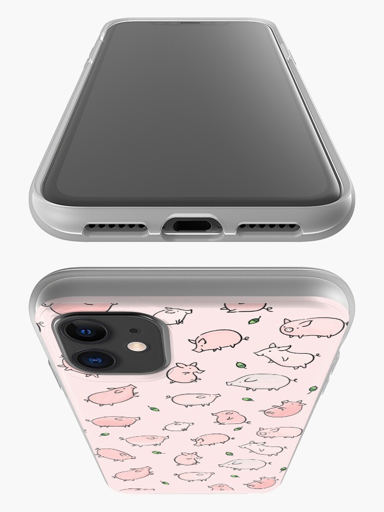 Alternate view of Pink Pigs with Green Acorns iPhone Case & Cover