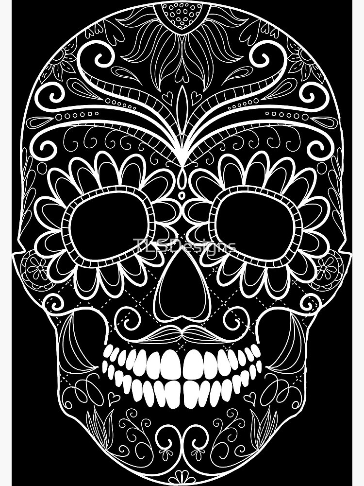50+ Blank Day Of The Dead Skull Outline wallpaper cute