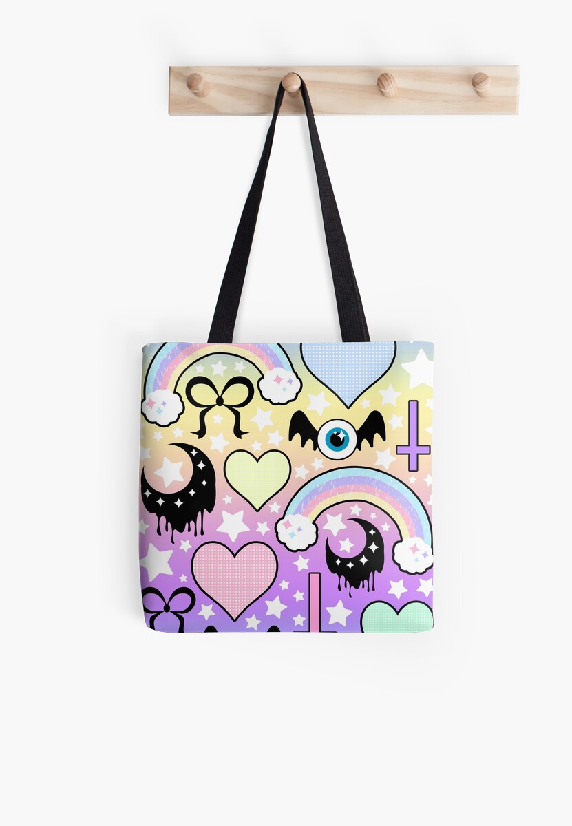 "Pastel Goth Collage" Tote Bags by cyleki Redbubble