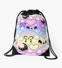 Pastel Goth Collage Drawstring Bag