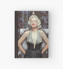 Marilyn Monroe, Old Hollywood, celebrity art, brown shades Hardcover Journal