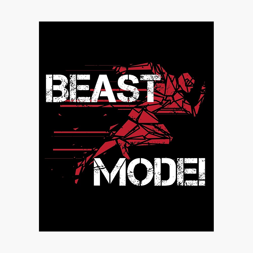 workout motivation beast mode "beast mode workout motivation" photographic print by lifestyleswag