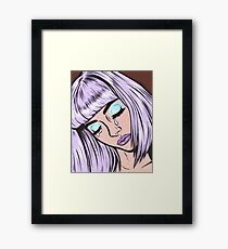Lilac Bangs Crying Girl Framed Print