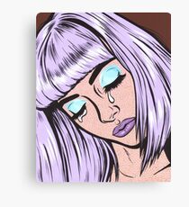 Lilac Bangs Crying Girl Canvas Print