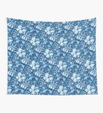 William Morris Iris and Lily, Indigo Blue Wall Tapestry