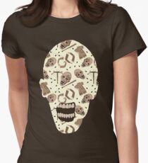 Zombies In Sepia Funny Horror Pattern Women's Fitted T-Shirt