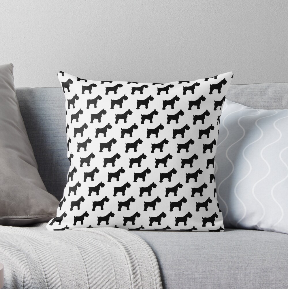 scottie the schnauzer pillow