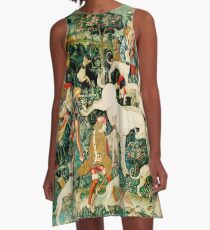 HD The Unicorn is Attacked (1495) A-Line Dress